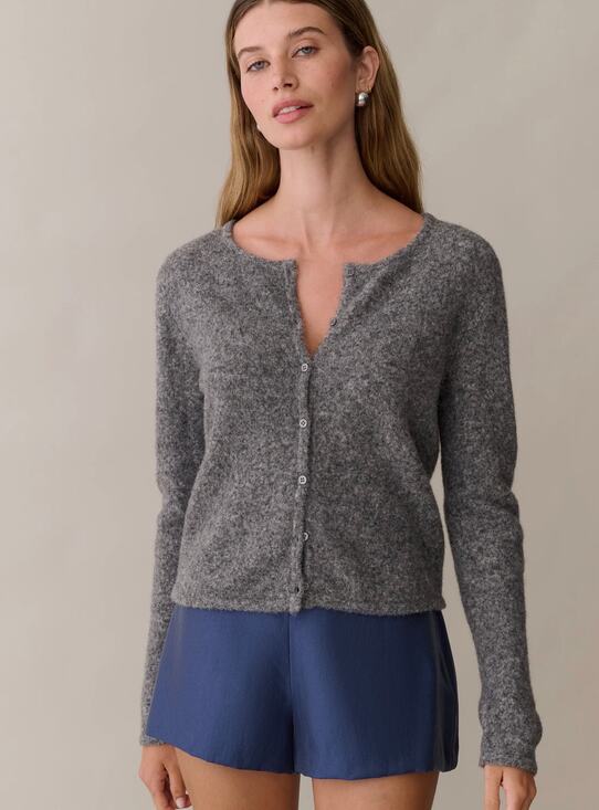 CAARA Sweaters - New NWT CAARA Marielle dark gray wool Cardigan $172 Sz XS